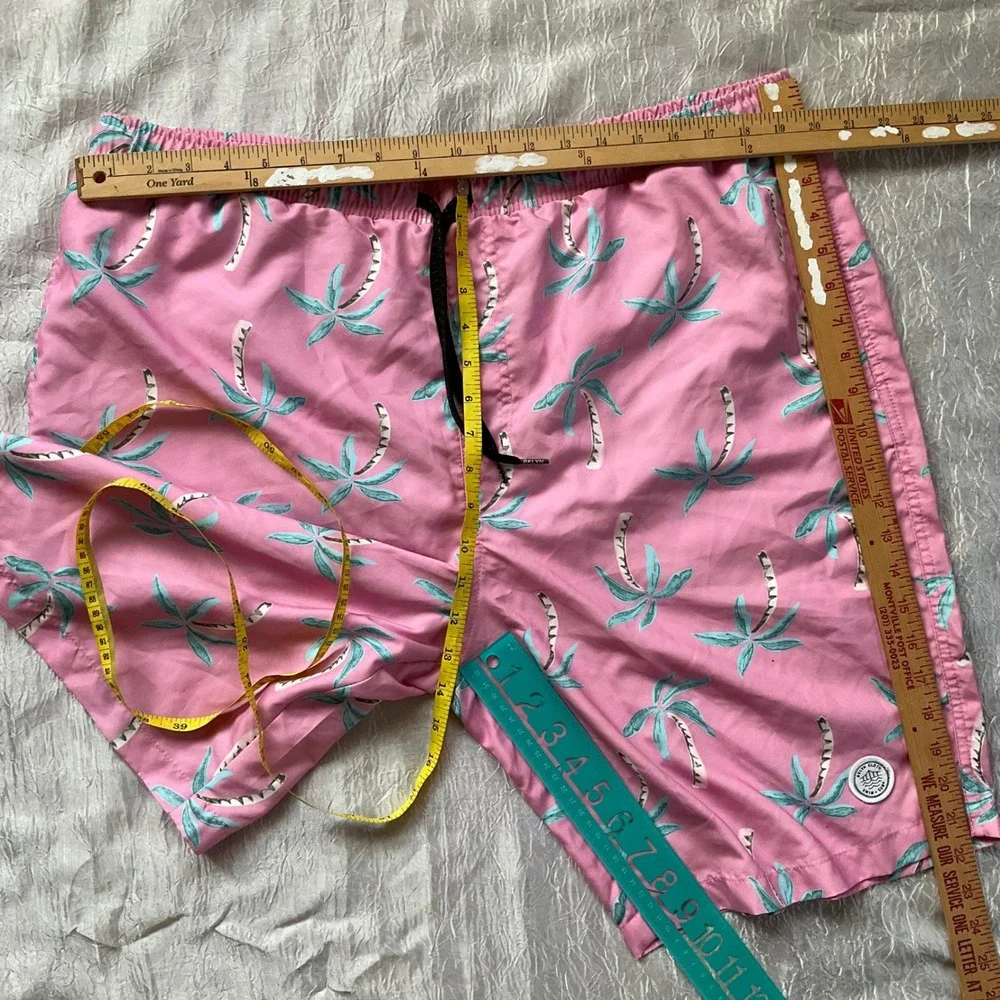 BKLYN Cloth Mens Kent Ave Volley Swim Trunks Shorts Palm Tree 2XL Bathing Suit